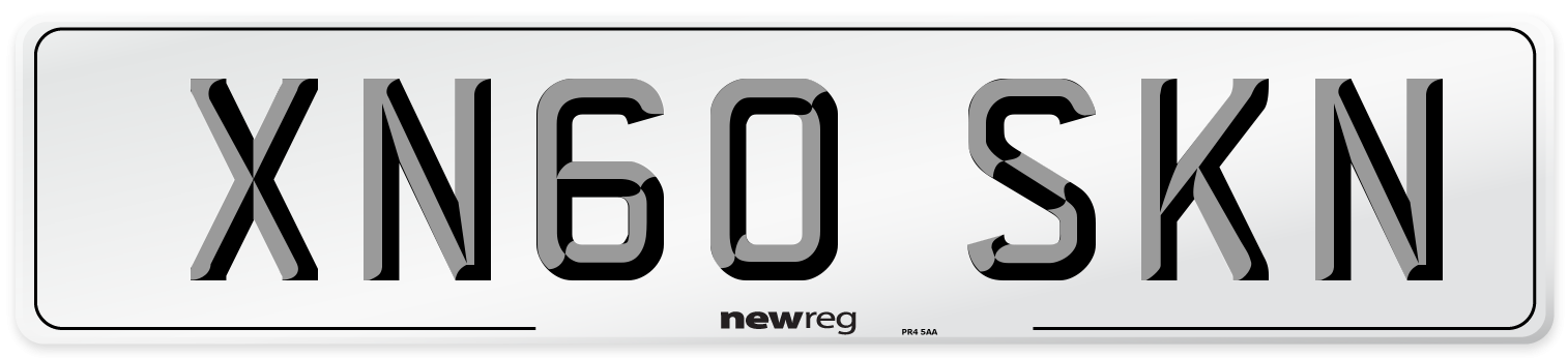 XN60 SKN Number Plate from New Reg